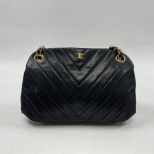 シャネル がま口チェーンショルダーバッグ Vステッチ 黒 GD金具 買取実績【買取日：2026年2月1日】