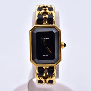 シャネル プルミエールL 黒文字盤 GP×革/QZ H0001 買取実績【買取日