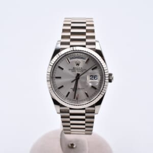 ロレックス デイデイト シルバー文字盤 WG/AT 128239 買取実績【買取日：2026年2月23日】