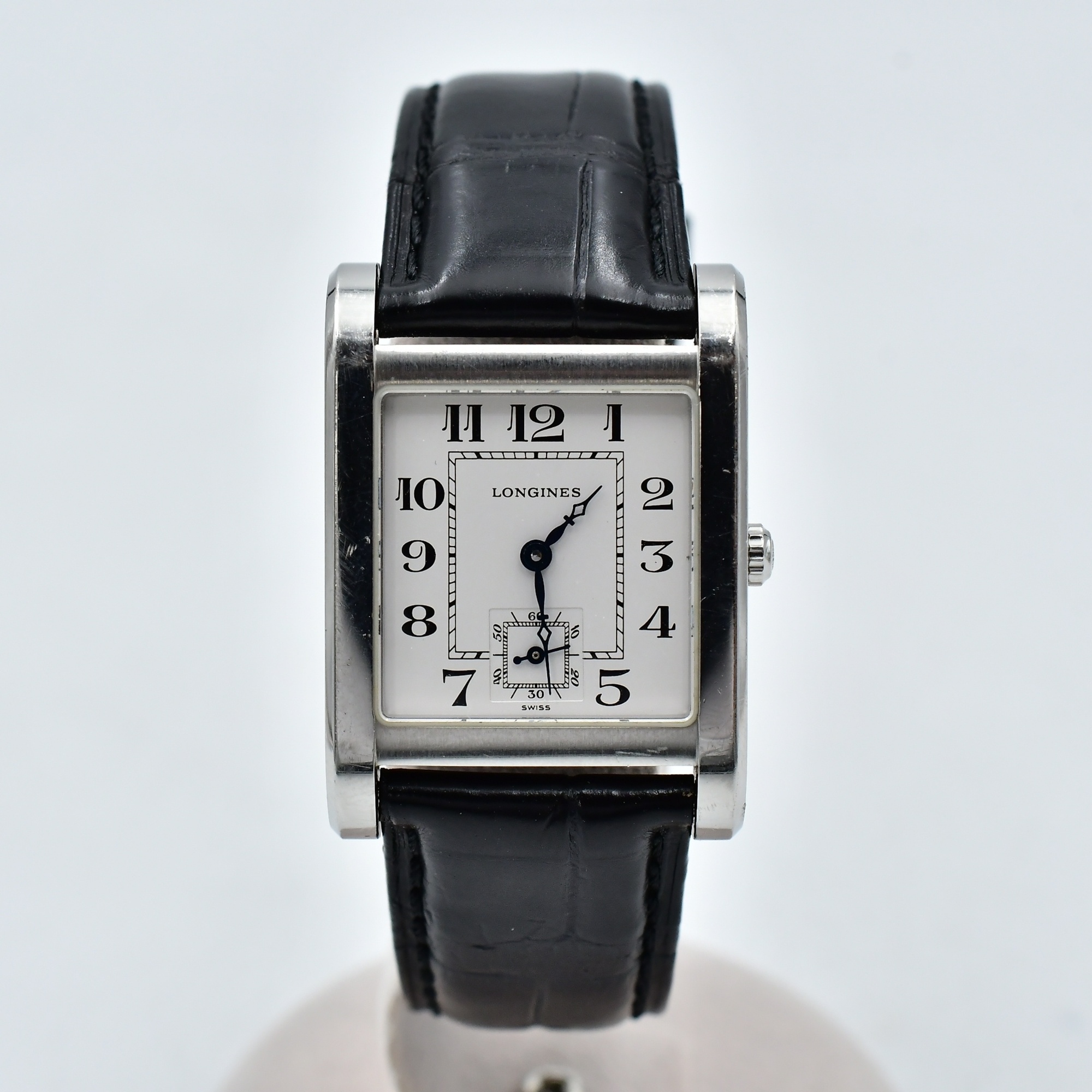 ロンジン ドルチェヴィータ 白文字盤 SS×レザー/QZ Bランク