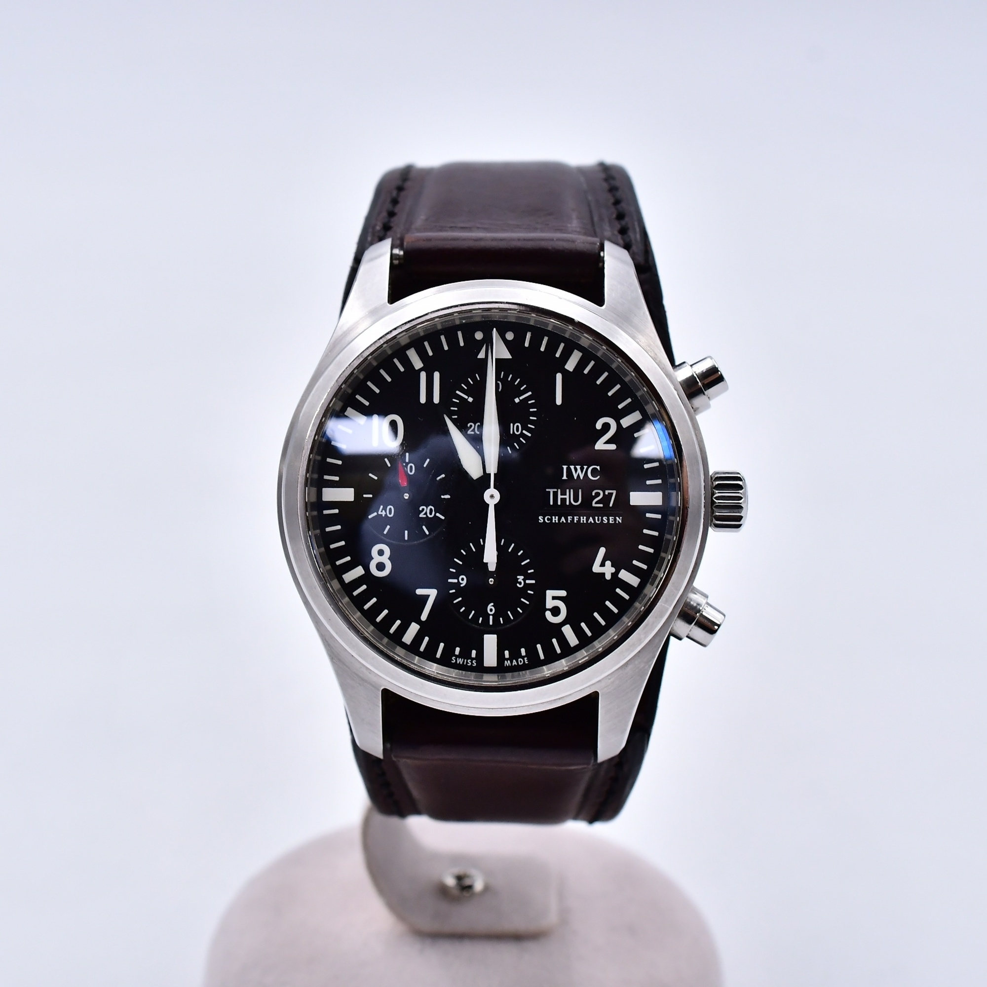 IWC パイロットウォッチクロノオートマティック 黒 SS/AT IW371701 