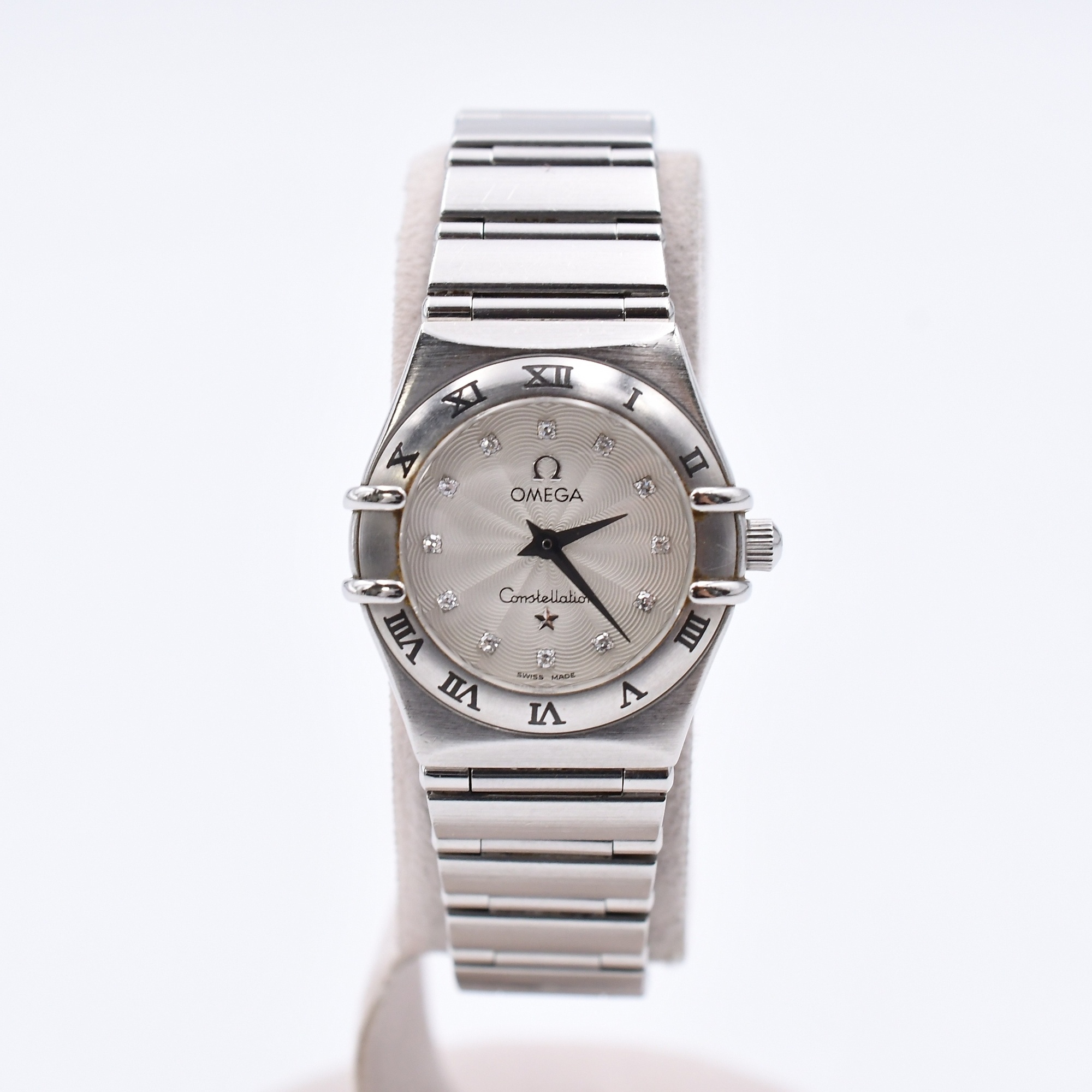コンステレーション オメガ SS OMEGA シルバー文字盤 1円 腕時計 QZ 