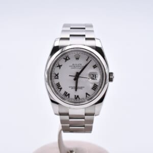 ロレックス デイトジャスト ホワイトローマ文字盤 SS/AT 116200 買取実績【買取日：2026年2月7日】