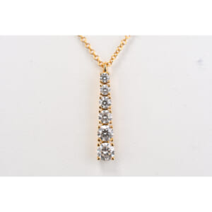 ティファニー グラジュエイテッド ６Pダイヤネックレス K18PG 買取実績【買取日：2026年2月4日】