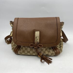 グッチ GGキャンバス ハンドバッグ ブラウン キャンバス×レザー 282301 買取実績【買取日：2026年2月1日】
