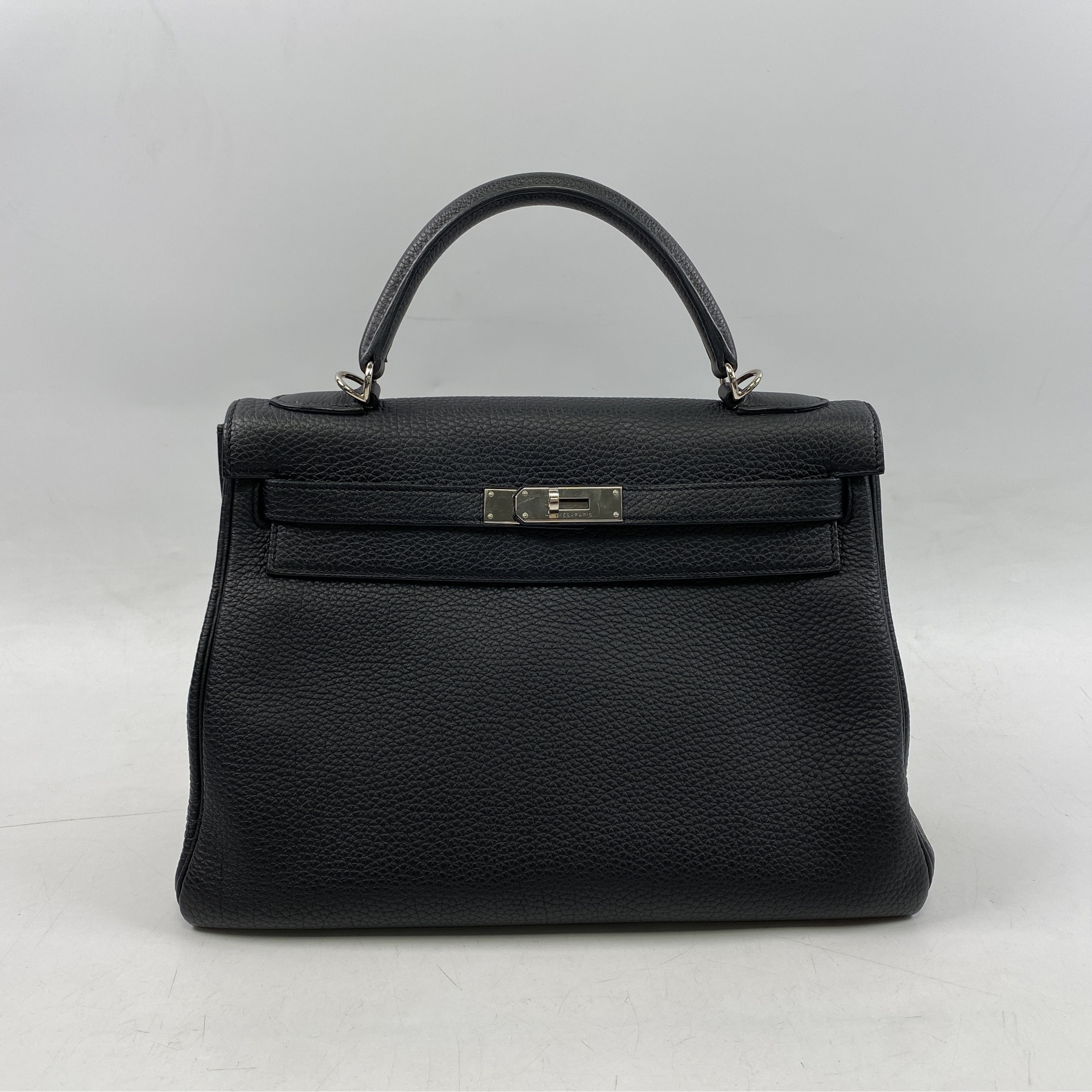 エルメス ケリー32 内 黒 トゴ SV金具 □R刻印 Bランク