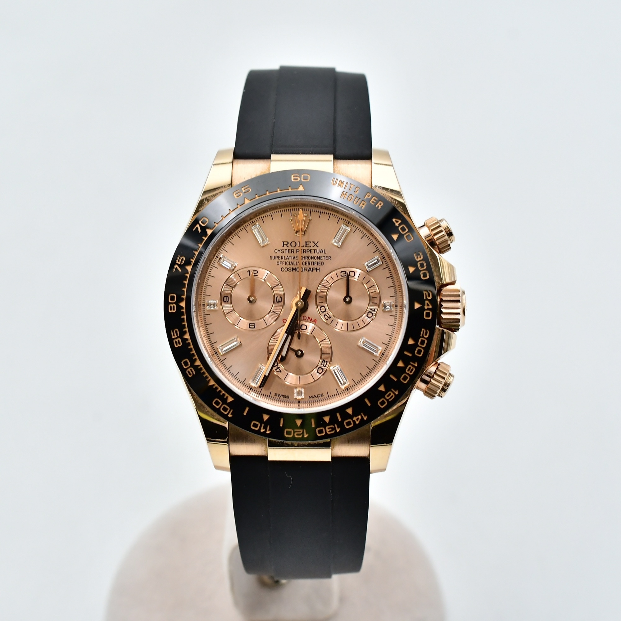 ロレックス デイトナ ピンク文字盤 PG×ラバー/AT Bランク