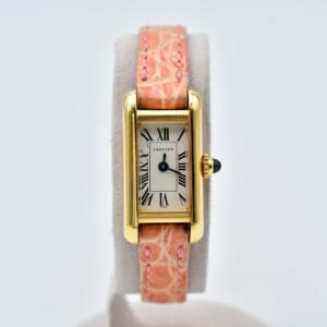 カルティエ タンクアロンジェ 白文字盤 YG×革/QZ W1501756 買取実績【買取日：2026年2月23日】