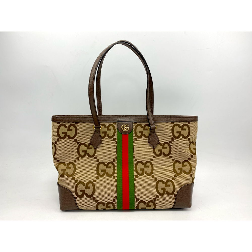 グッチ ジャンボGG トートバッグ キャンバス×レザー ABランク