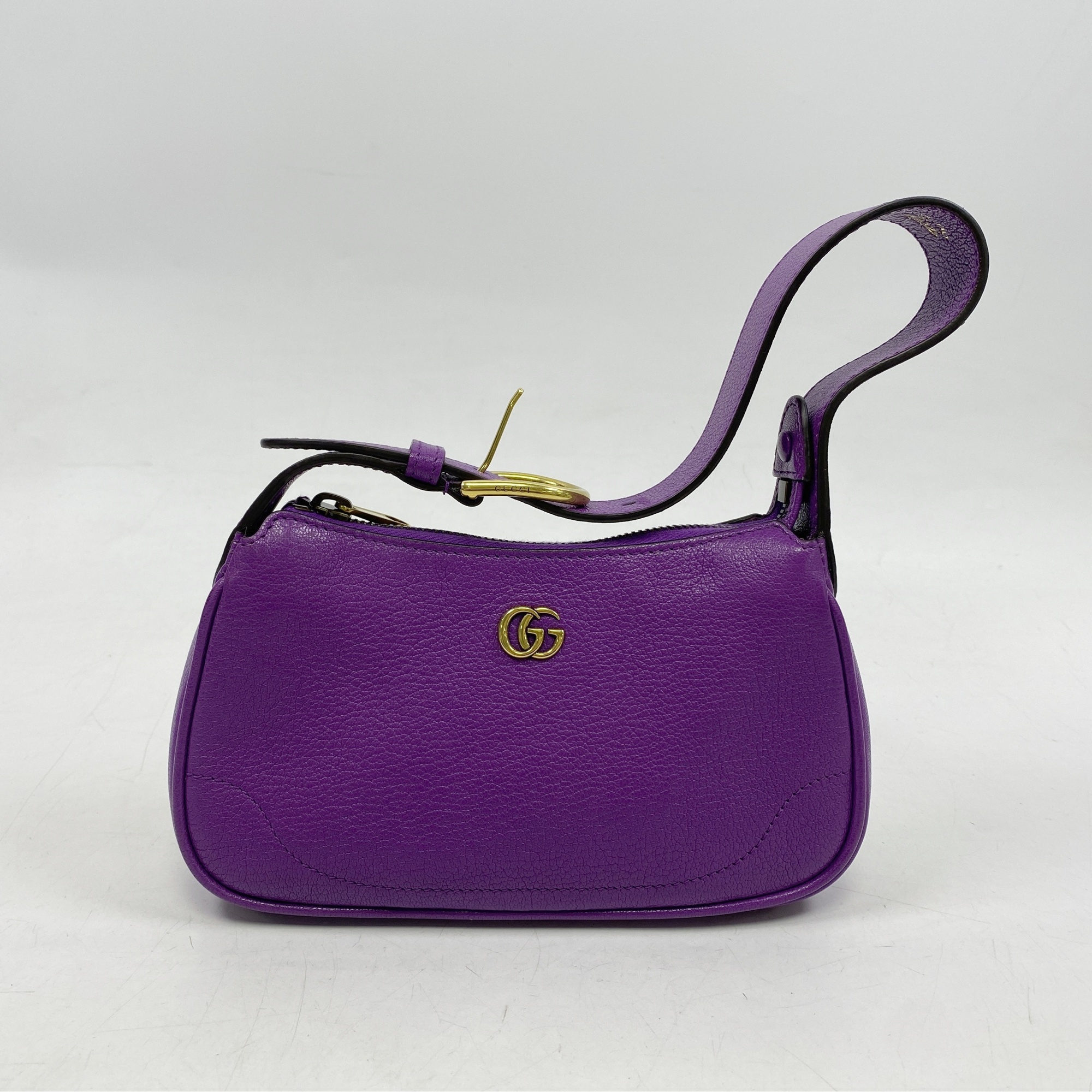 グッチ GGマーモント アフロディーテ ミニハンドバック 紫 Sランク