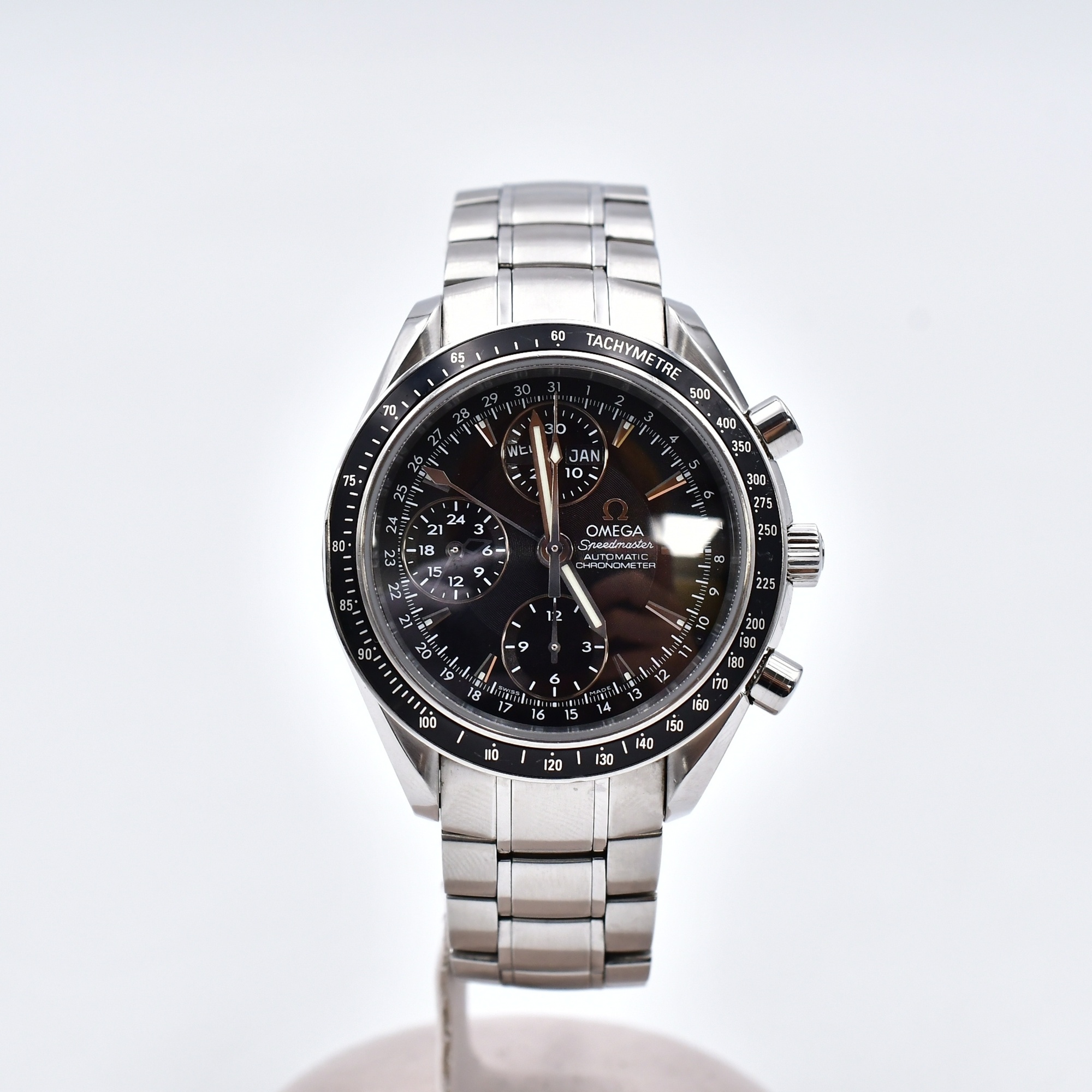 オメガ スピードマスター デイデイト 黒文字盤 SS/AT Bランク