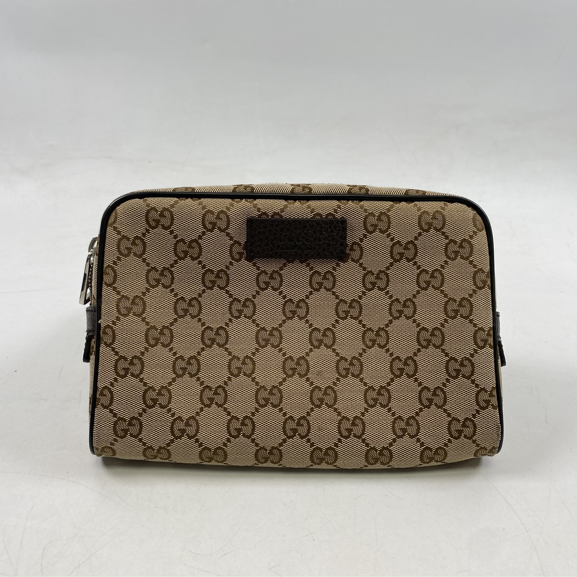 グッチ GGキャンバス ボディバッグ ベージュ キャンバス×レザー Bランク