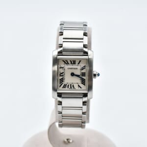 カルティエ マストタンク ヴェルメイユ シルバー文字盤 SV925×革/QZ