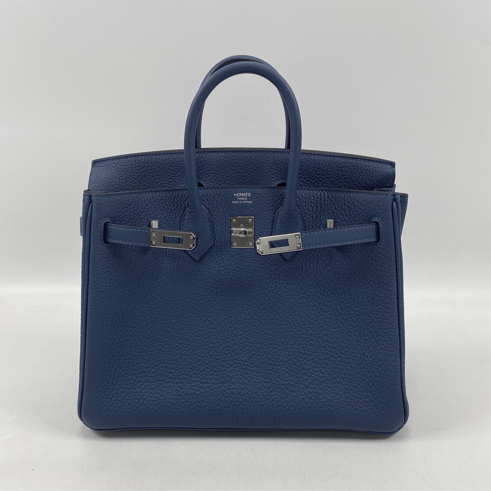 エルメス バーキン25 トゴ SV金具 ブルータイ K刻印 Nランク