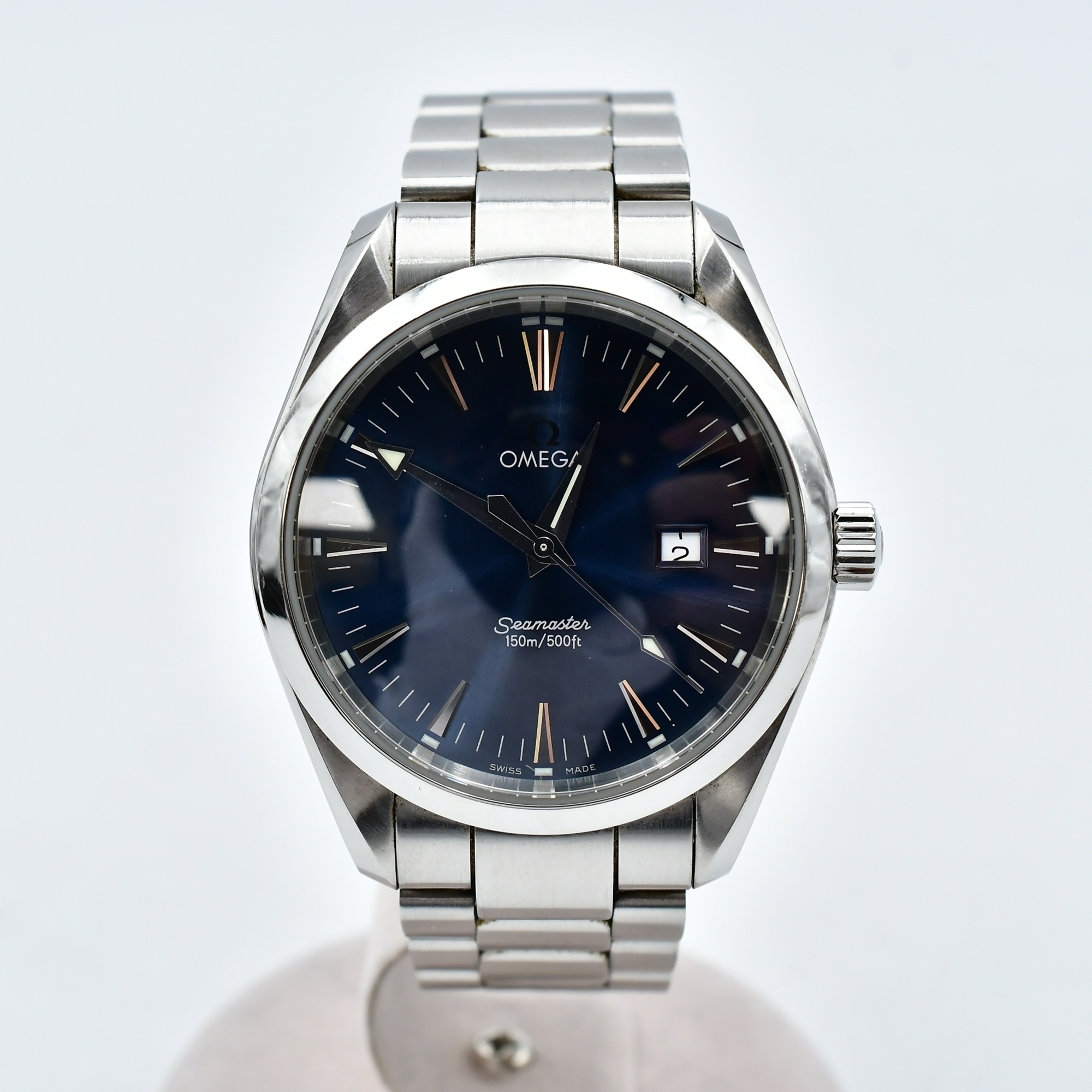 オメガ シーマスター アクアテラ ブルー文字盤 SS/AT ABランク