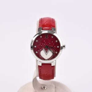 ルイ・ヴィトン タンブール ローズアンディアン ピンク文字盤 8ポイントダイヤ SS×レザー/QZ Q1J05 買取実績【買取日：2026年2月4日】