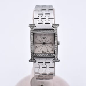 エルメス Hウォッチ ダイヤベゼル アイボリー文字盤 SS/QZ HH1.230 買取実績【買取日：2026年2月22日】