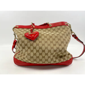 グッチ バレンタイン 2Wayショルダーバッグ ブラウン×赤 GGキャンバス×レザー 282342 買取実績【買取日：2026年2月8日】
