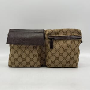 グッチ GGキャンバス ウエストポーチ ブラウン キャンバス×レザー 28566 買取実績【買取日：2026年1月30日】