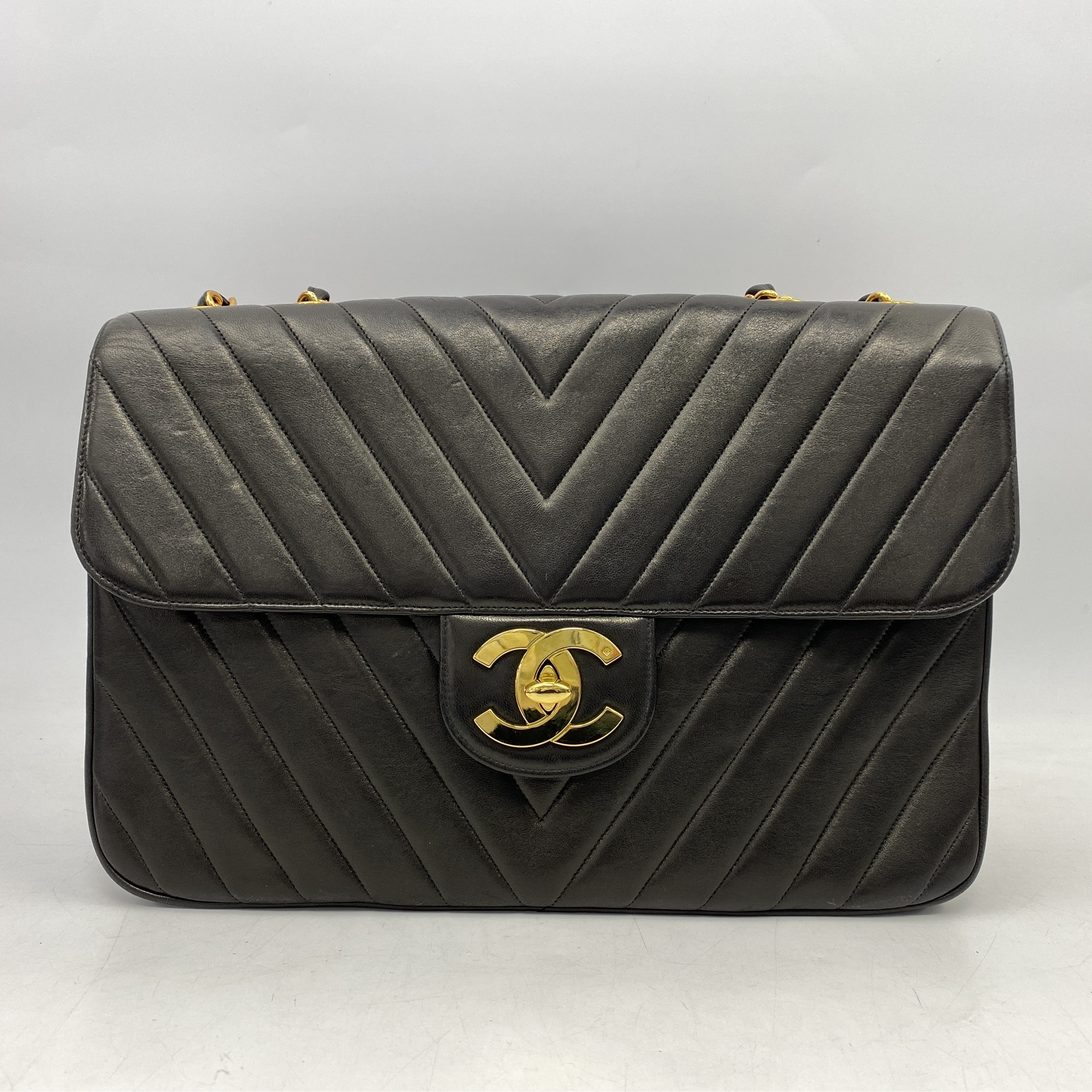 シャネル　シェブロン　フラップチェーンショルダーバッグ CHANEL(シャネル) シェブロン チェーンショルダーバッグ ブラック 14