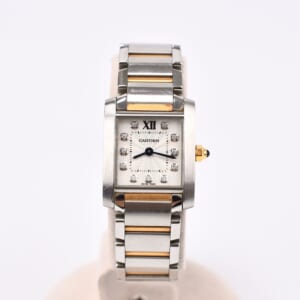 カルティエ タンクフランセーズ 白文字盤 ダイヤインデックス SS×YG/QZ WE110004 買取実績【買取日：2026年3月11日】