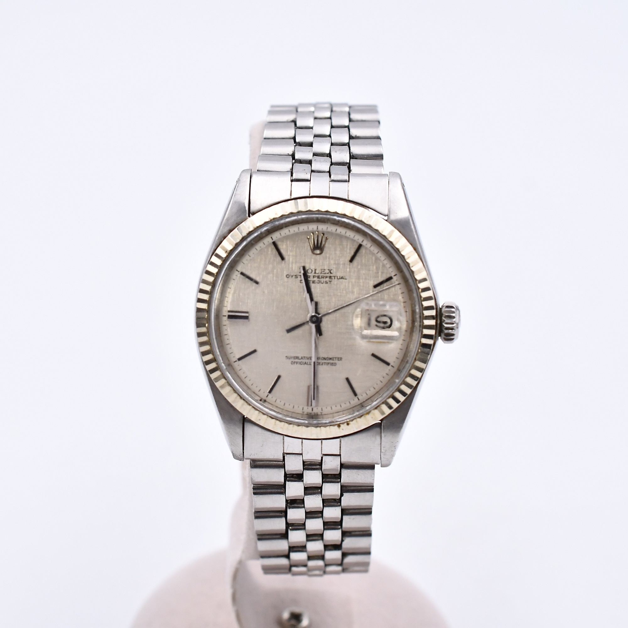 ロレックス デイトジャスト シルバーモザイク文字盤 SS/AT Bランク