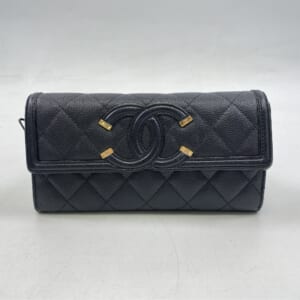 シャネル CCフィリグリー 長財布 黒 キャビアスキン GD金具 A84448 買取実績【買取日：2026年3月1日】