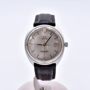 オメガ シーマスター コスミック デイト シルバー文字盤 SS×革/手巻き 136.017