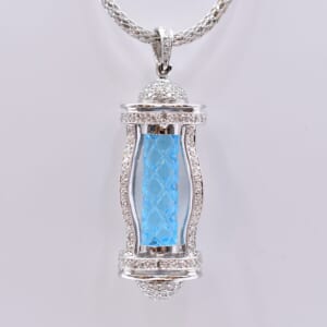 砂時計モチーフ クリスタルガラスダイヤネックレス K18WG/K18 1.12ct 買取実績【買取日：2026年3月14日】