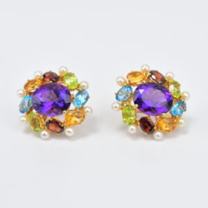 ポンテヴェキオ 色石イヤリング K18 14.91