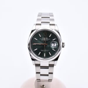 ロレックス デイトジャスト ミントグリーン文字盤 オイスターブレス SS/AT 126200 買取実績【買取日：2026年3月8日】