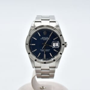 ロレックス オイスターパーペチュアルデイト 青文字盤 SS/AT 15210 買取実績【買取日：2026年3月3日】