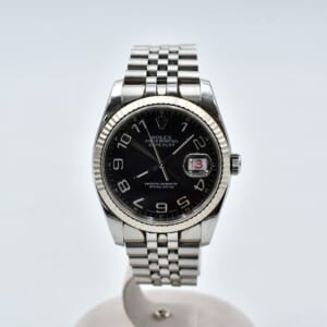 ロレックス デイトジャスト ブラックコンセントリック文字盤 ジュビリーブレス SS×WG/AT 116234 買取実績【買取日：2026年3月1日】