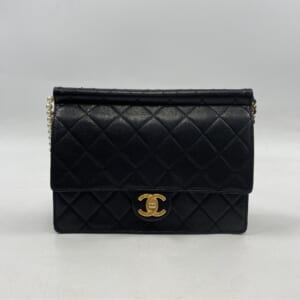 シャネル マトラッセ24 Sフラップ パールチェーンショルダーバッグ 黒 ラムスキン GD金具 AS0583 買取実績【買取日：2026年3月2日】