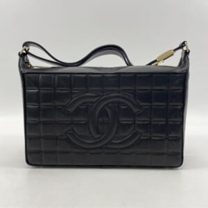 シャネル チョコバー ココマーク ワンショルダーバッグ 黒 ラムスキン GD金具 シール有 A17365 買取実績【買取日：2026年3月2日】