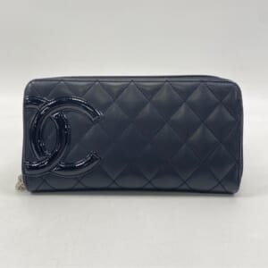 シャネル カンボンライン ココマーク ラウンドファスナーロングウォレット 長財布 ブラック レザー×パテント シルバー金具 tA50078 シール A50078 買取実績【買取日：2026年3月4日】
