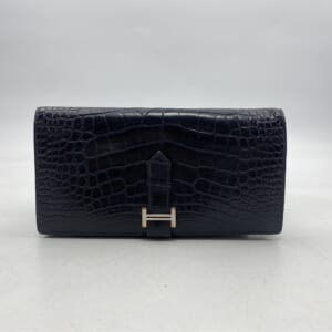 エルメス べアンスフレ アリゲーター ネイビー SV金具 C刻印 買取実績【買取日：2026年3月3日】