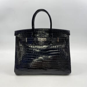 エルメス バーキン35 クロコ ポロサス SV金具 黒 □J刻印 買取実績【買取日：2026年3月3日】