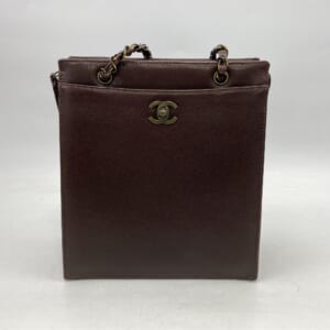 シャネル ココマーク チェーントートバッグ キャビアスキン ブラウン SV金具 買取実績【買取日：2026年3月3日】