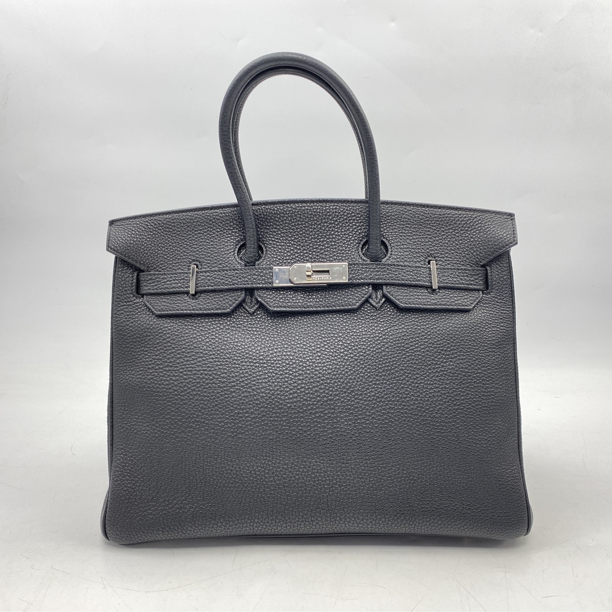エルメス バーキン35 アルデンヌ 黒 SV金具 □H刻印 Bランク