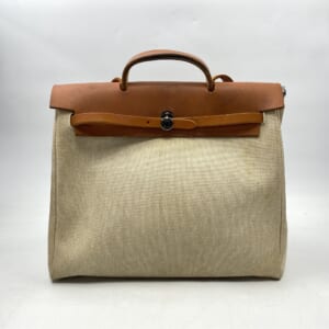 エルメス エールバッグMM ベージュ×ナチュラル トワルアッシュ×レザー SV金具 □B 買取実績【買取日：2026年3月1日】