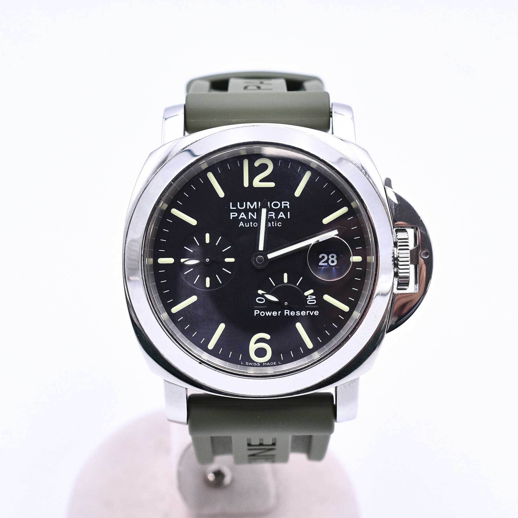 パネライ ルミノールマリーナ パワーリザーブ 44mm 黒文字盤 SS×ラバー