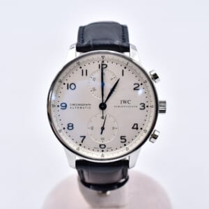 IWC ポルトギーゼ クロノグラフ 白文字盤 SS×革/AT IW371446