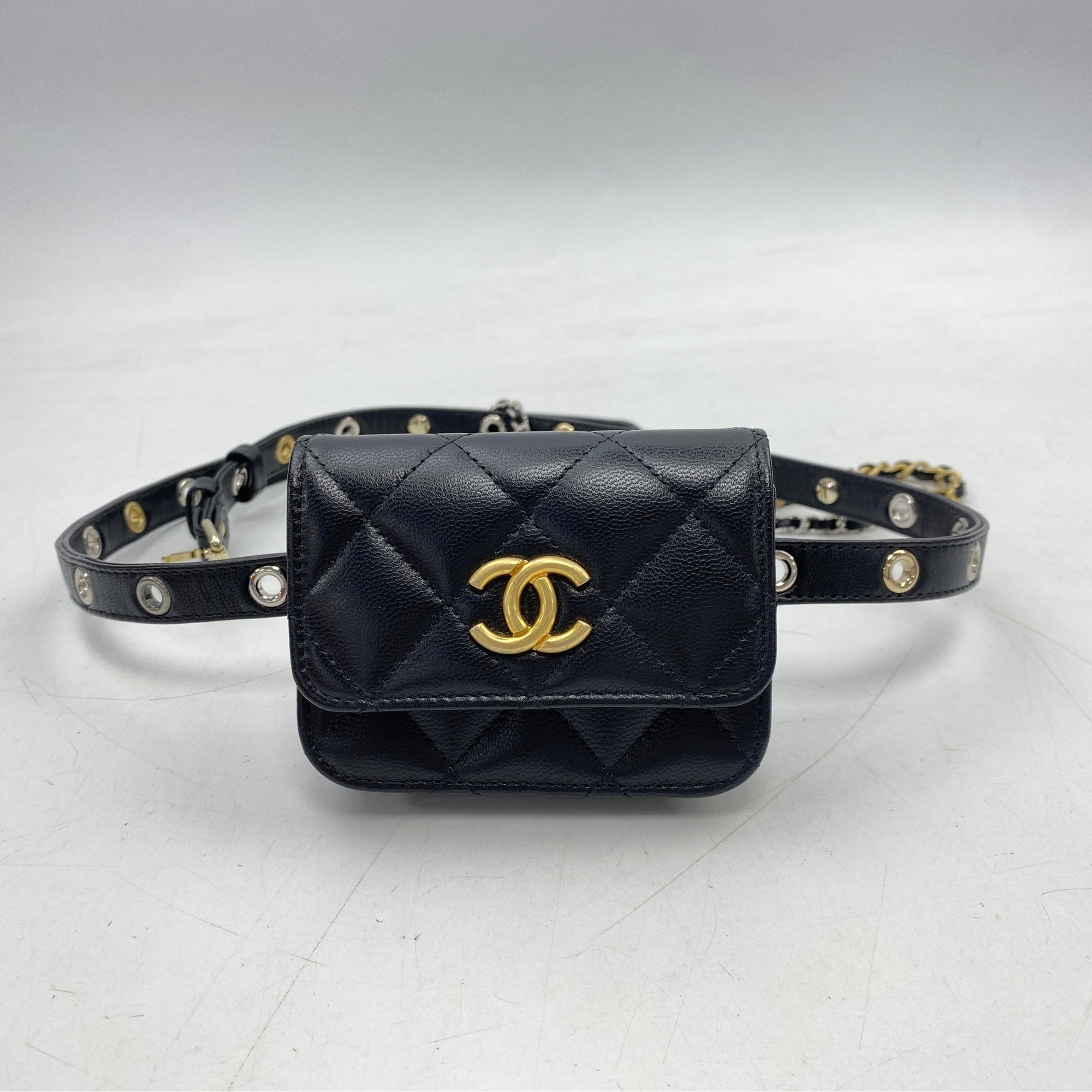 P*e様 CHANEL シャネル ココマーク ラム マトラッセ ウエストポーチ CHANEL（シャネル） ココマーク ウエストバッグ マトラッセ ウエスト