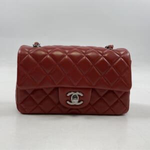 シャネル ミニマトラッセ シングルフラップ シングルチェーン ショルダーバッグ ラムスキン シルバー金具 レッド 買取実績【買取日：2026年3月5日】