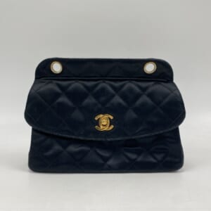 シャネル マトラッセ チェーンショルダーバッグ 黒 サテン GD金具 買取実績【買取日：2026年3月5日】