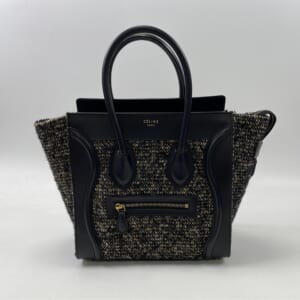 セリーヌ ラゲージ マイクロ ツイード 黒×ブラウン 買取実績【買取日：2026年3月11日】