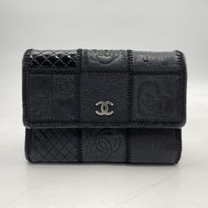 シャネル アイコン パッチワーク コンパクトウォレット 黒 レザー SV金具 買取実績【買取日：2026年3月1日】