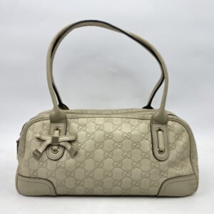 グッチ グッチシマ プリンシー ハンドバッグ ベージュ レザー 161720