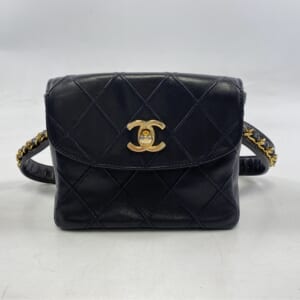 シャネル ビコローレ ウエストポーチ 黒 ラムスキン GD金具 シール無 買取実績【買取日：2026年3月5日】